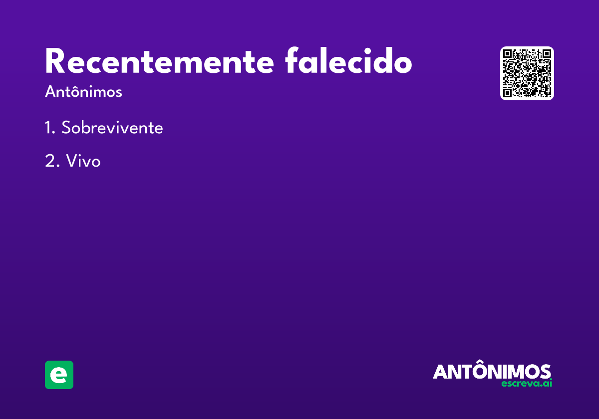 recentemente falecido