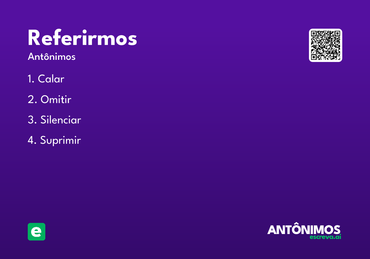 referirmos