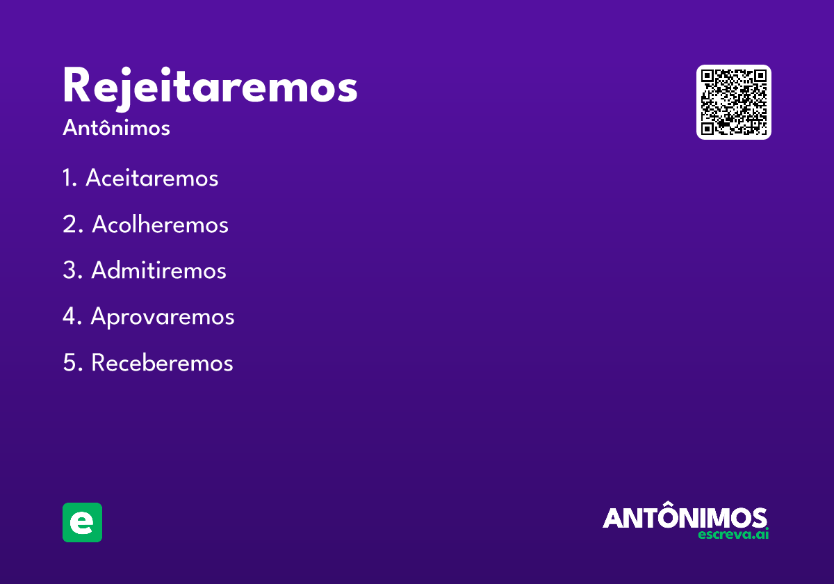 rejeitaremos