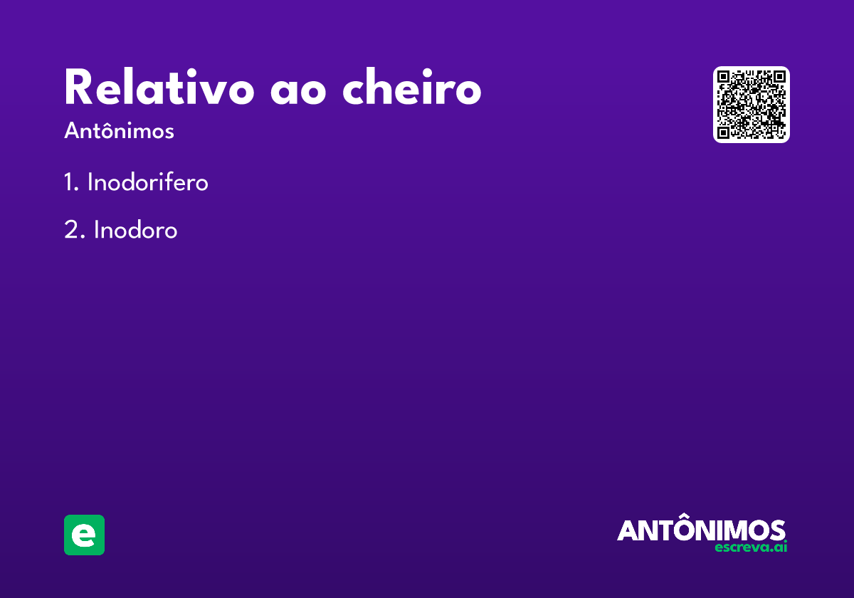relativo ao cheiro