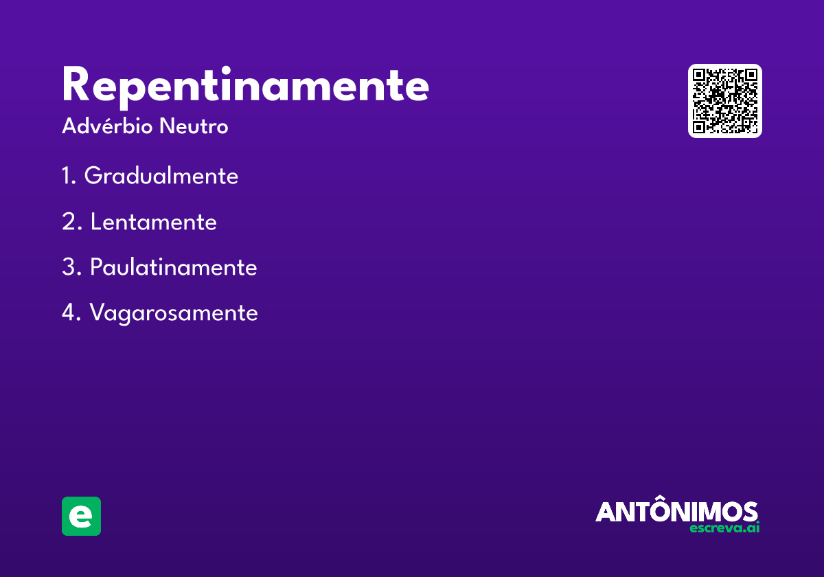 repentinamente