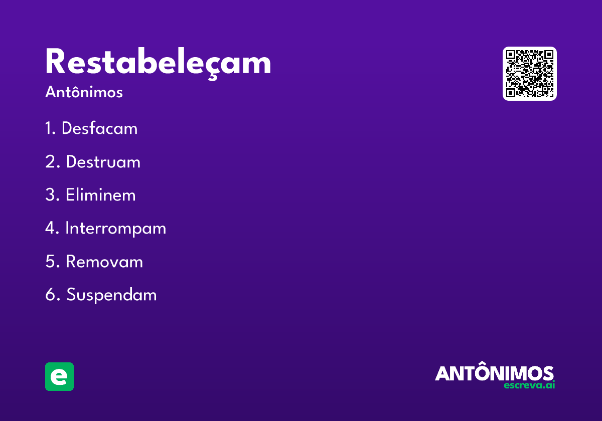 restabeleçam