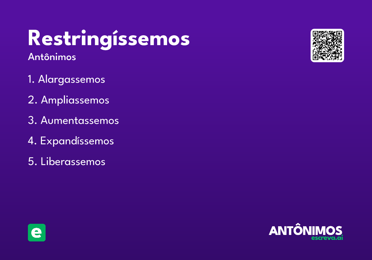 restringíssemos