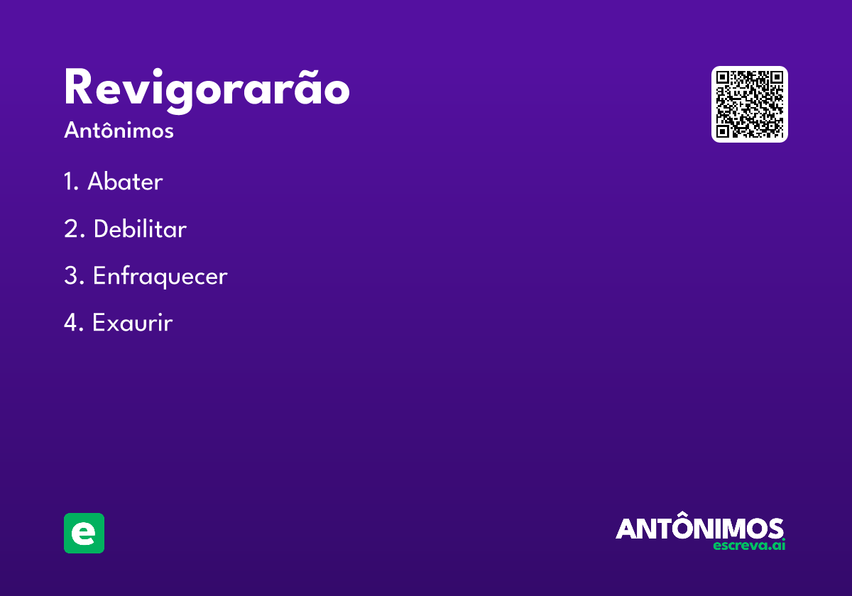 revigorarão