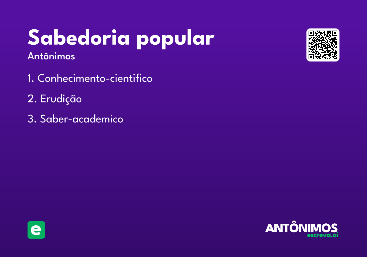 sabedoria popular