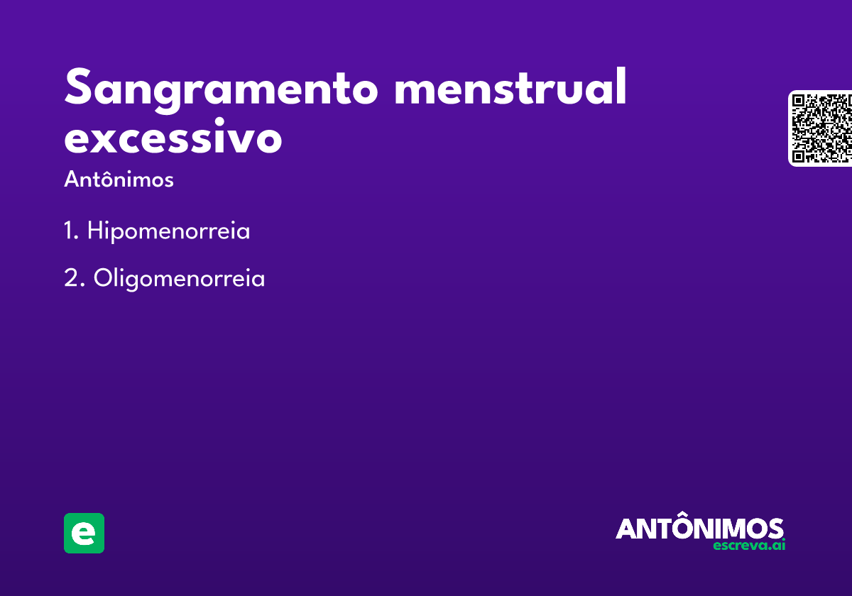 sangramento menstrual excessivo