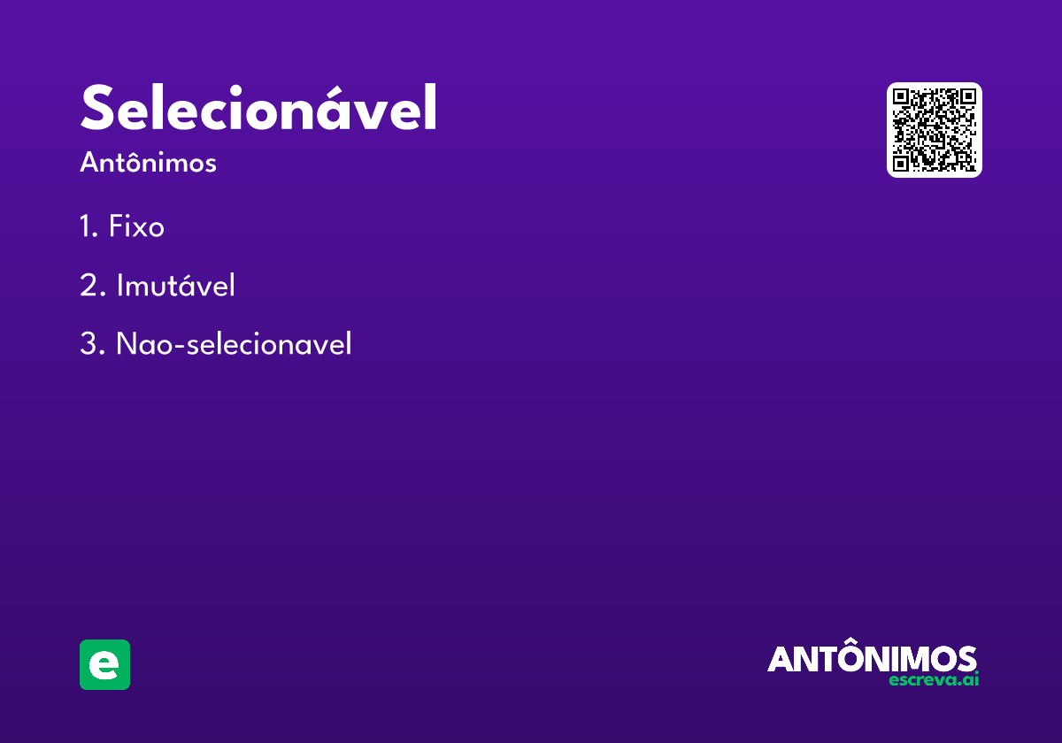 selecionável