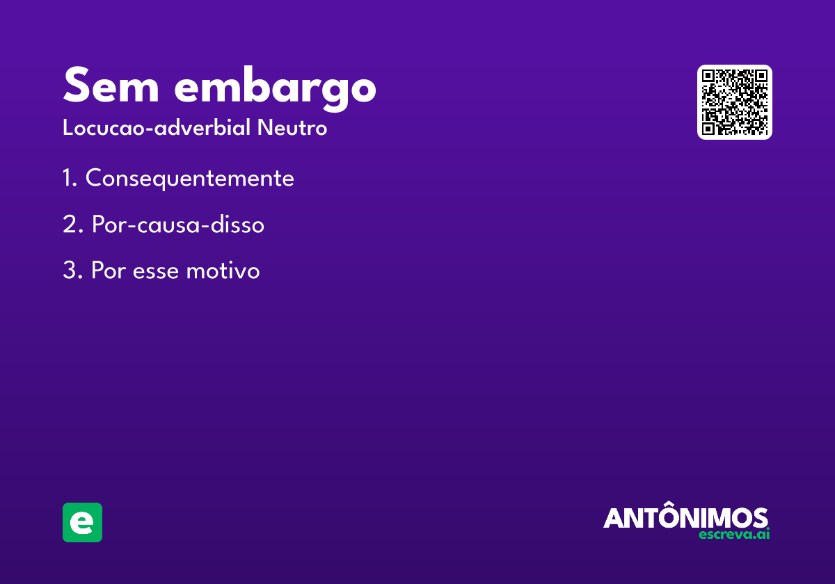 sem embargo