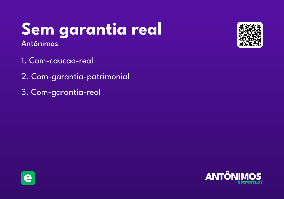 sem garantia real