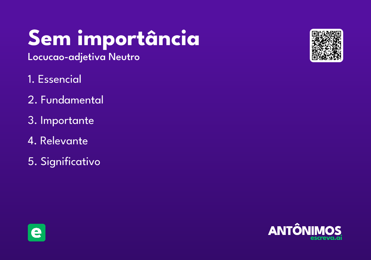 sem importância