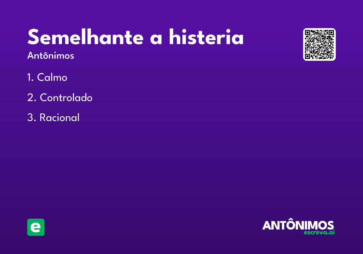semelhante a histeria