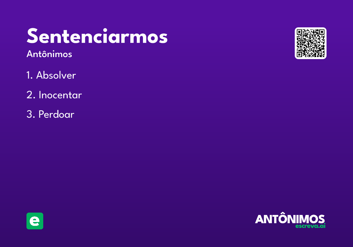 sentenciarmos