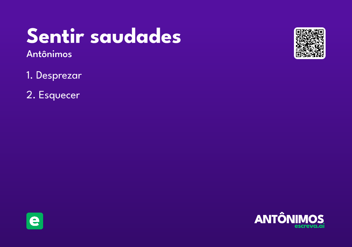 sentir saudades