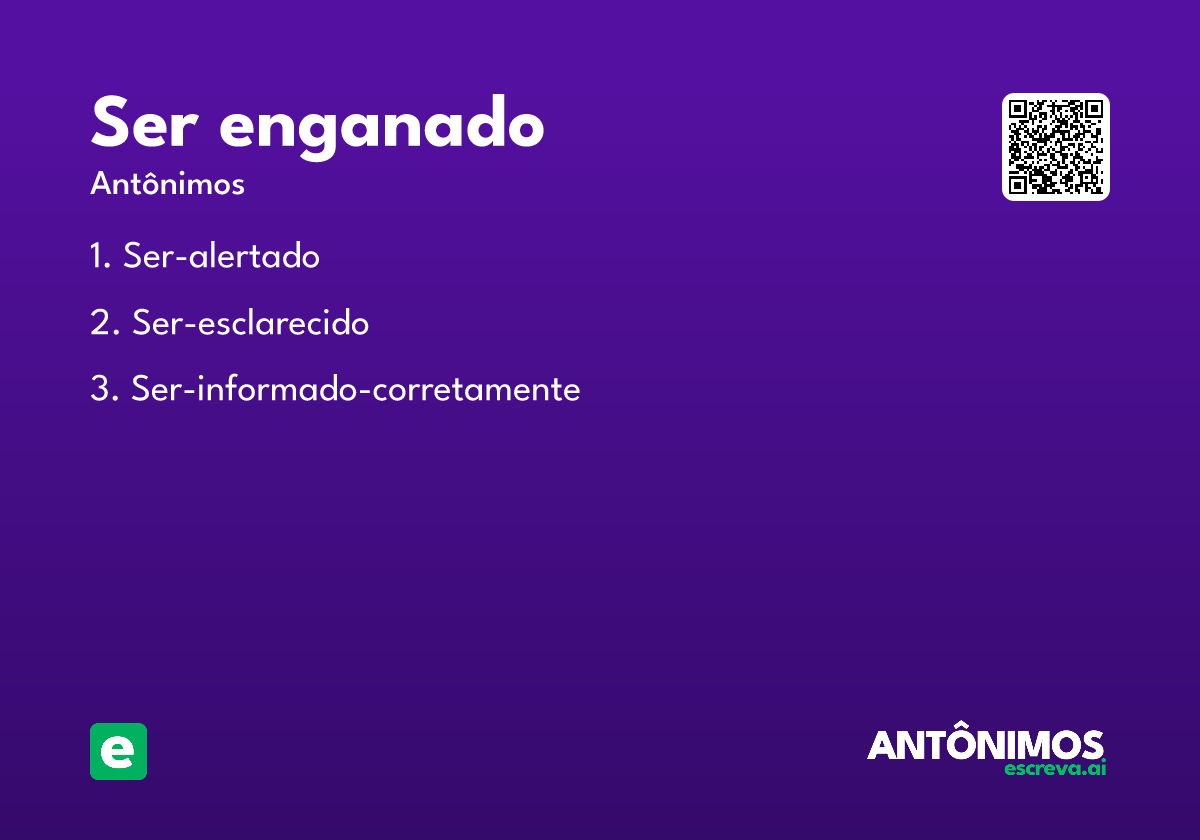 ser enganado