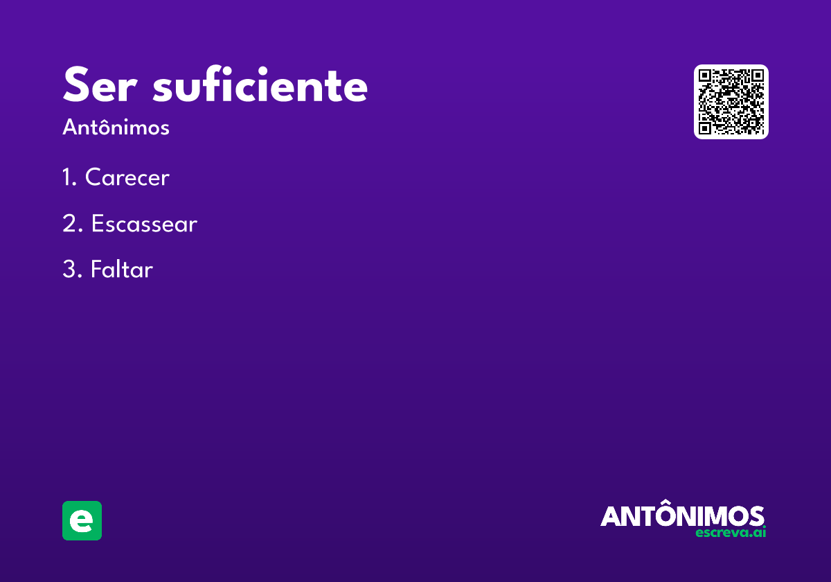 ser suficiente