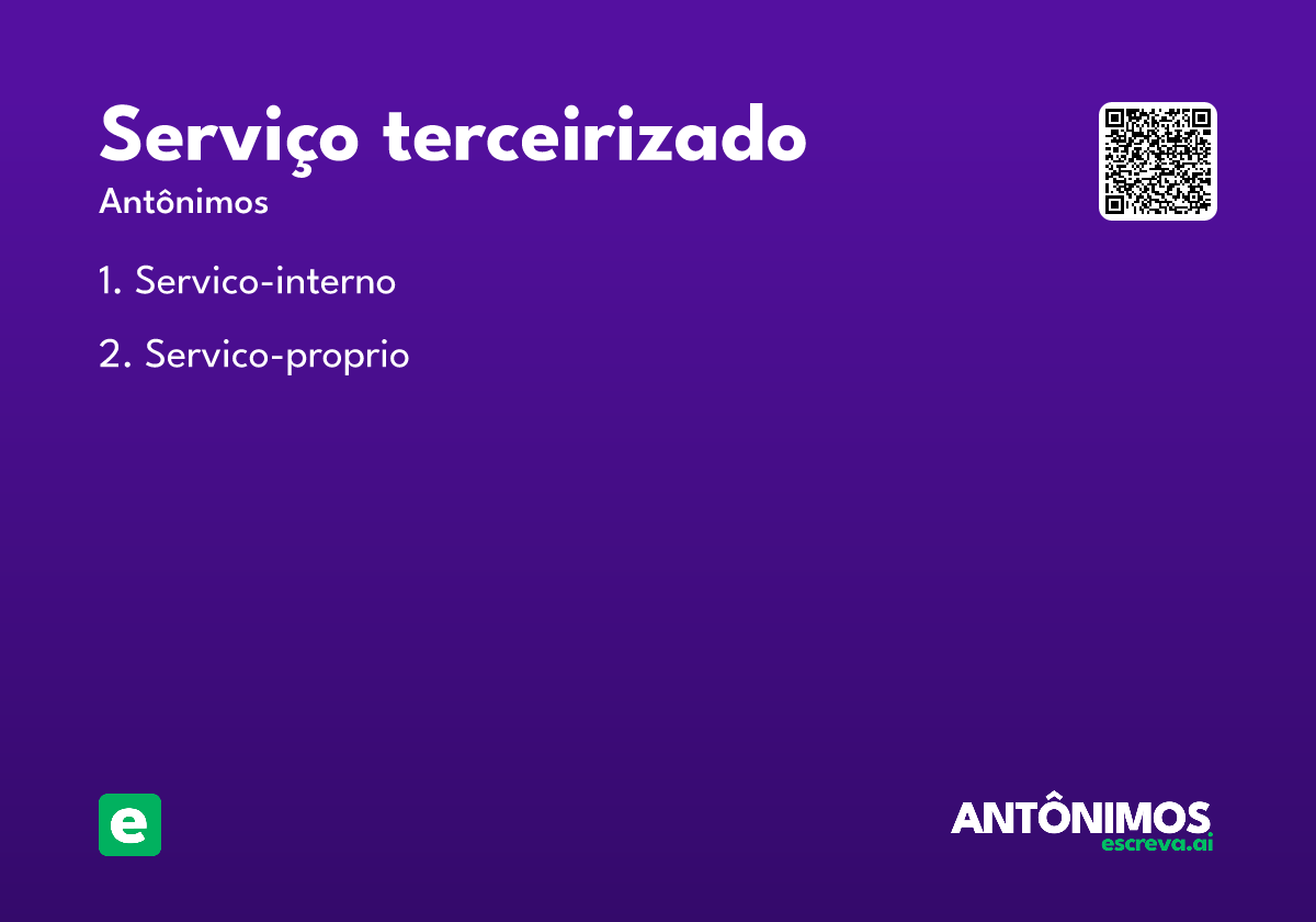 serviço terceirizado