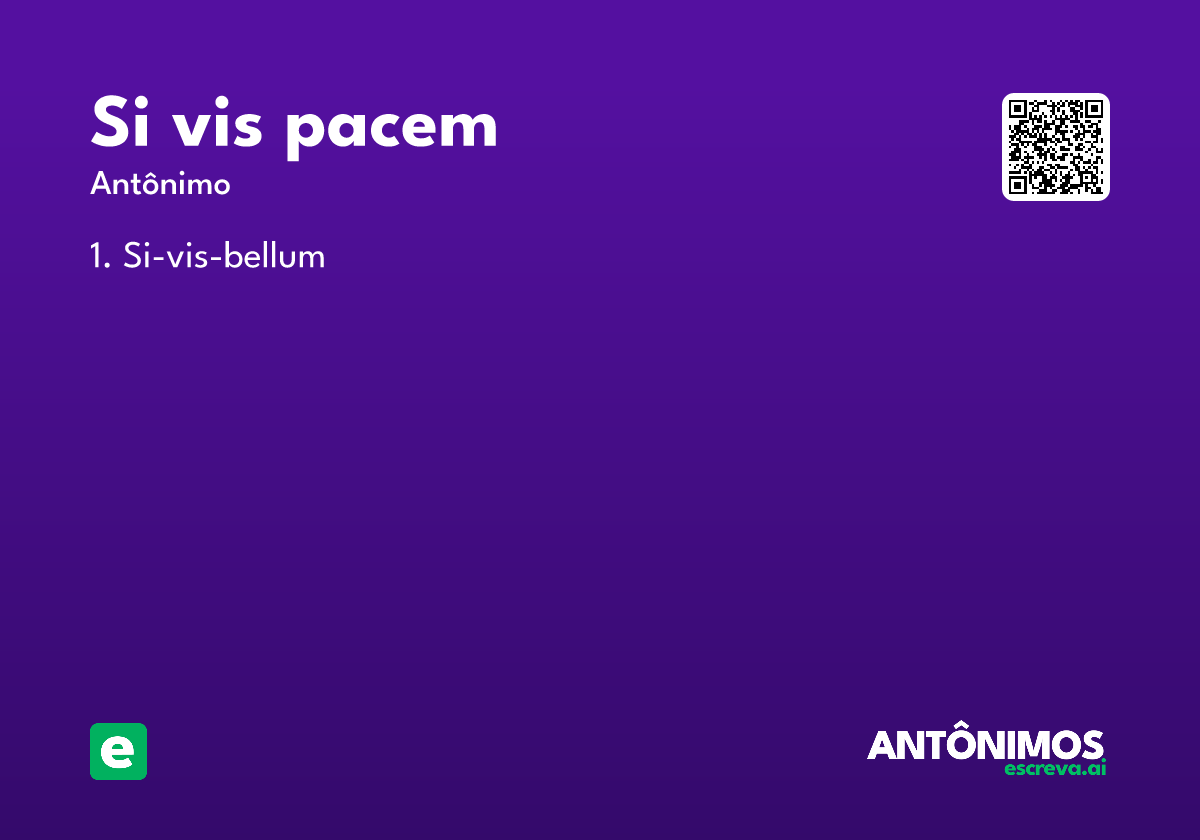 si vis pacem