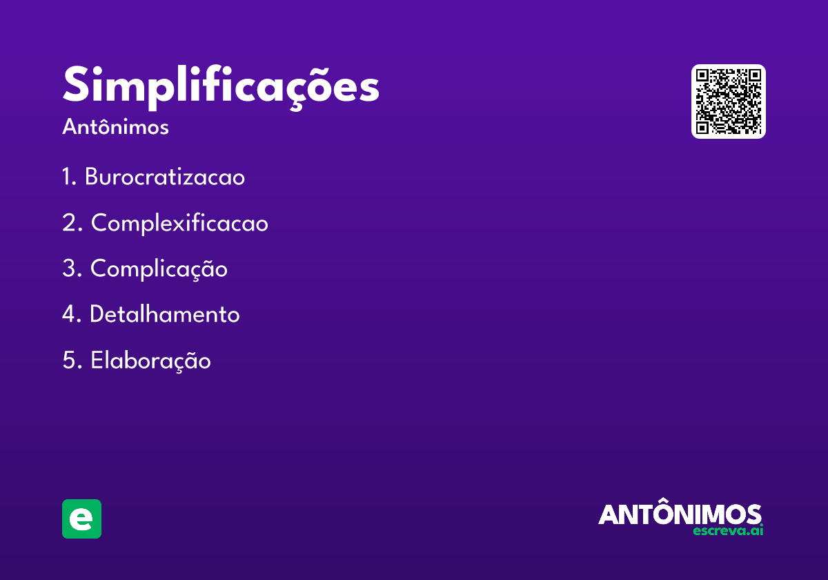 simplificações