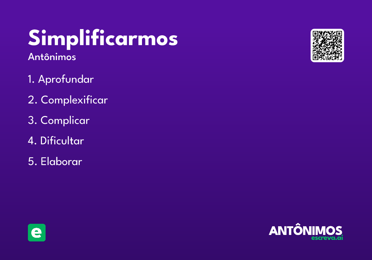 simplificarmos
