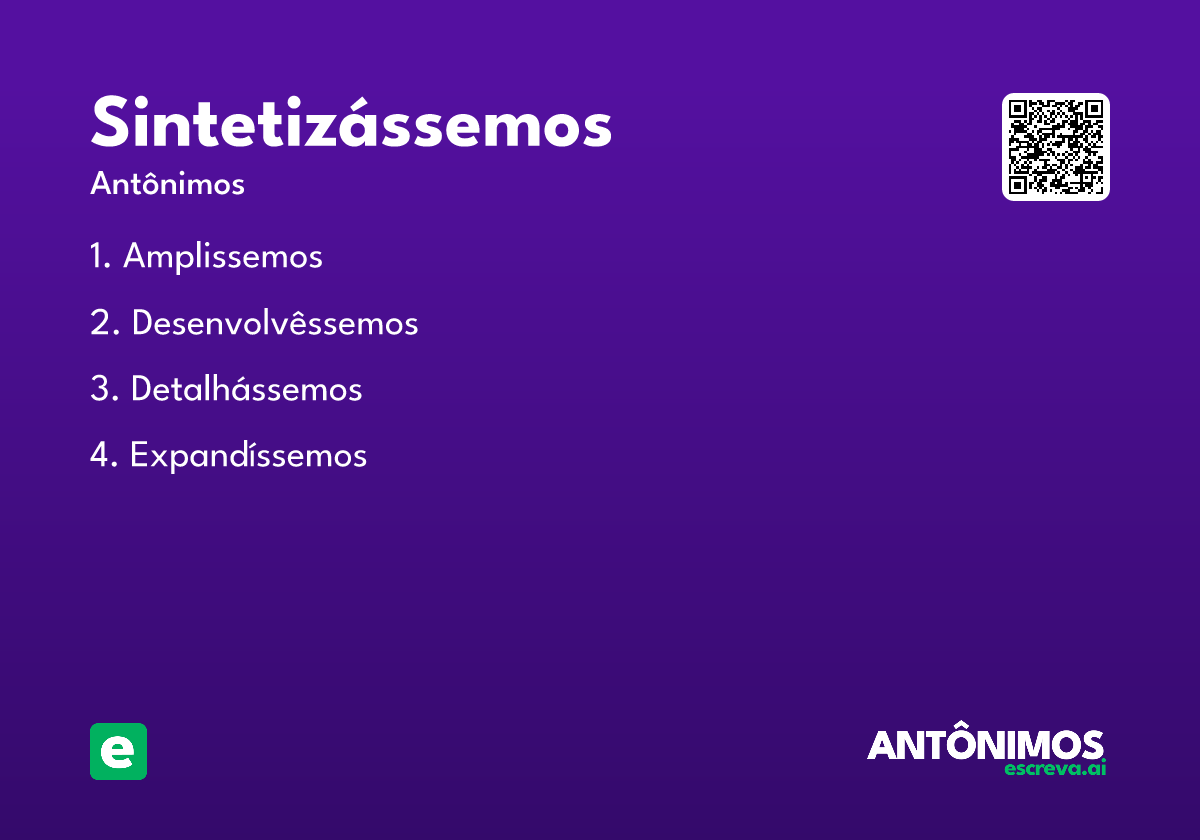 sintetizássemos