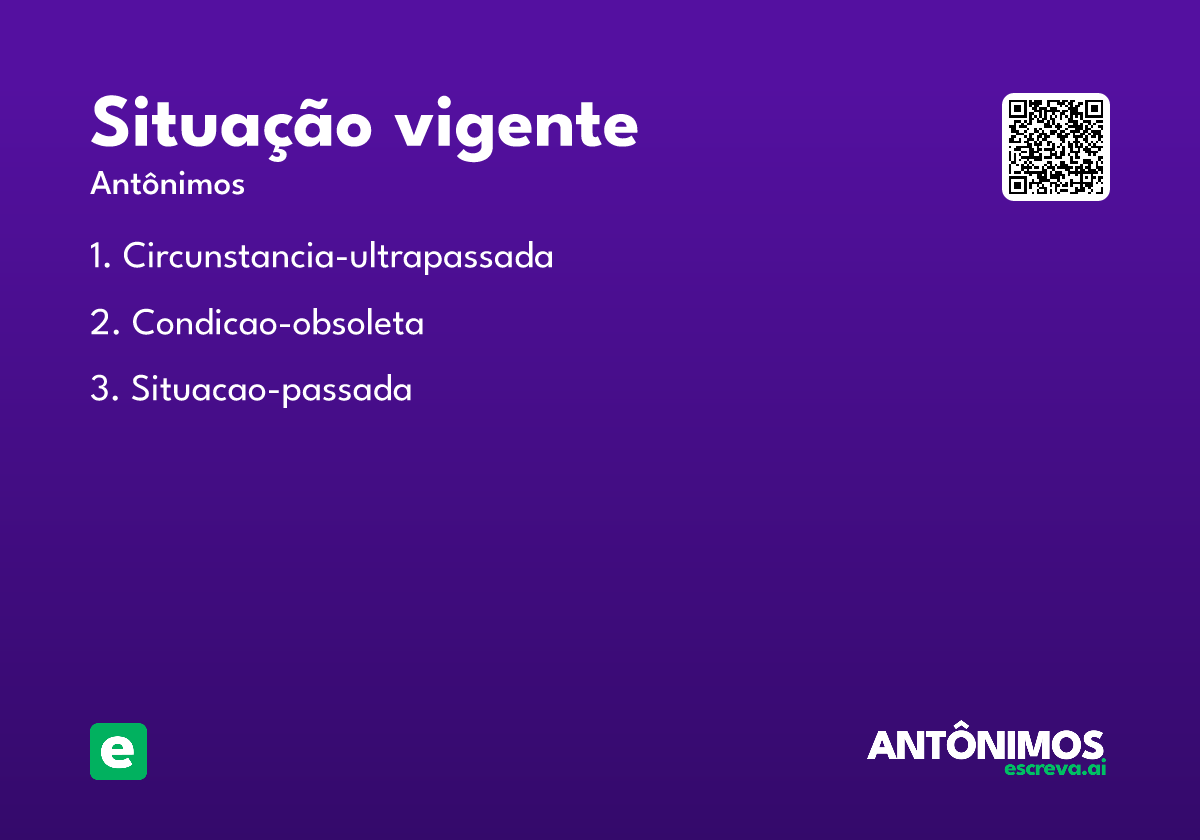situação vigente