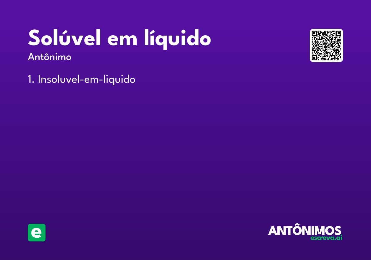 solúvel em líquido