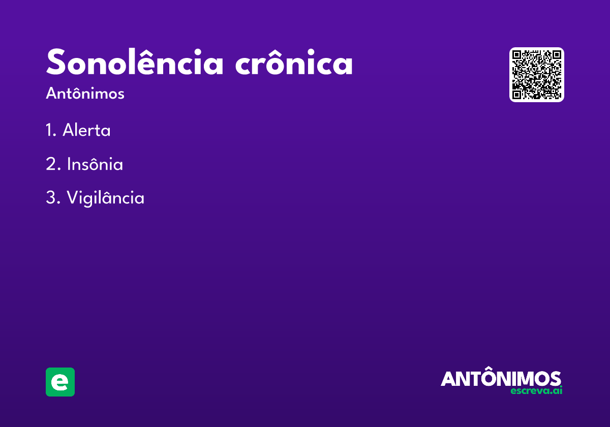 sonolência crônica