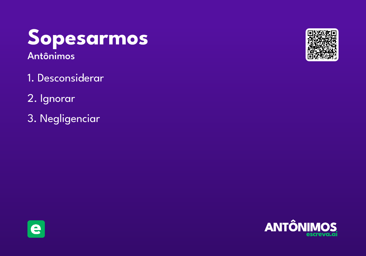 sopesarmos