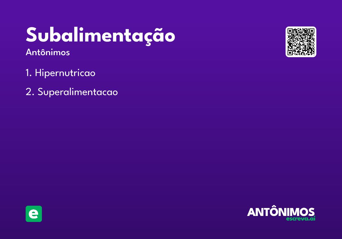 subalimentação