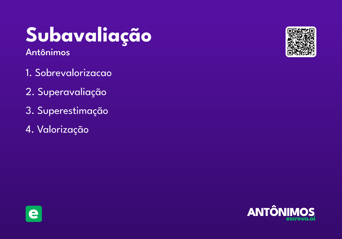 subavaliação