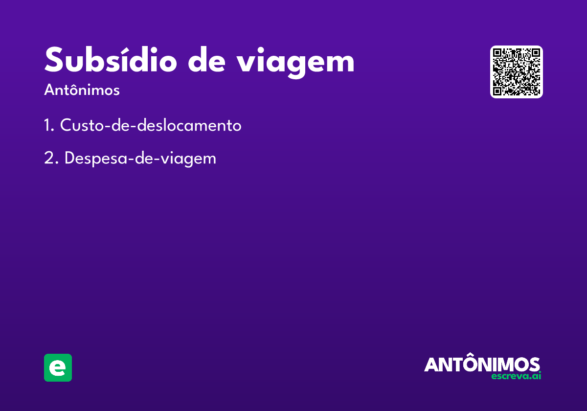 subsídio de viagem