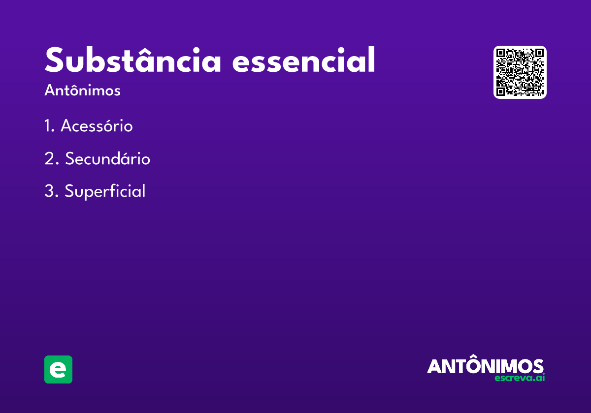 substância essencial