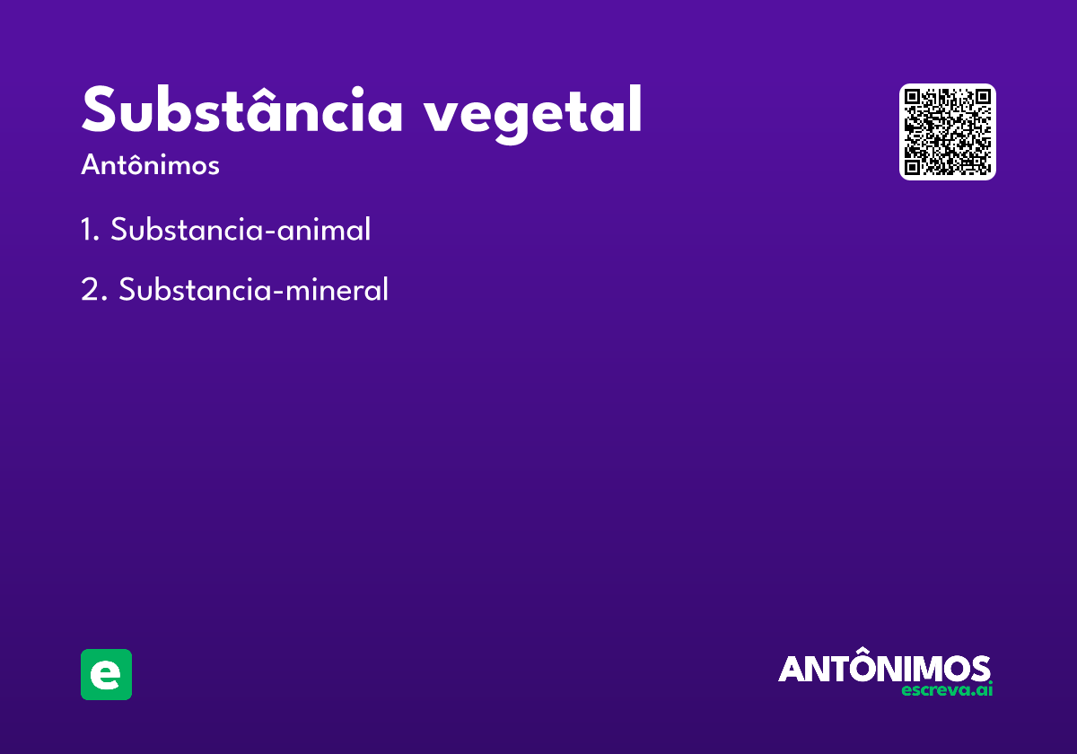 substância vegetal