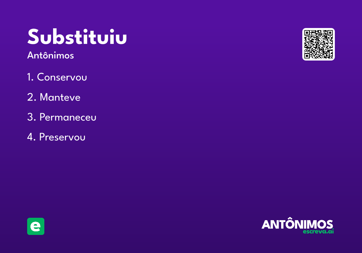 substituiu