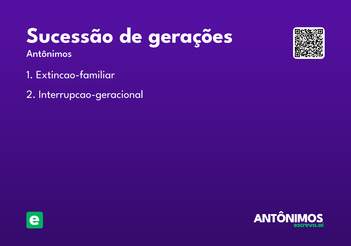 sucessão de gerações