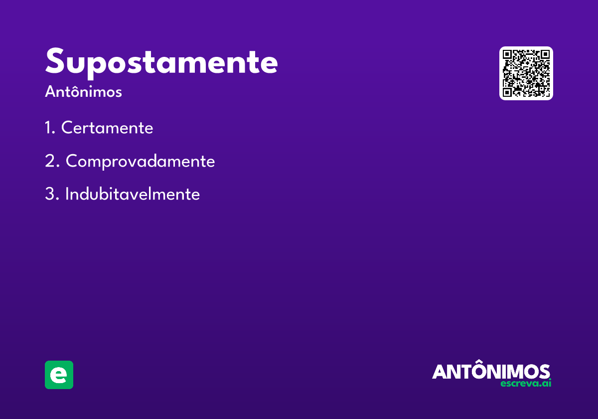 supostamente