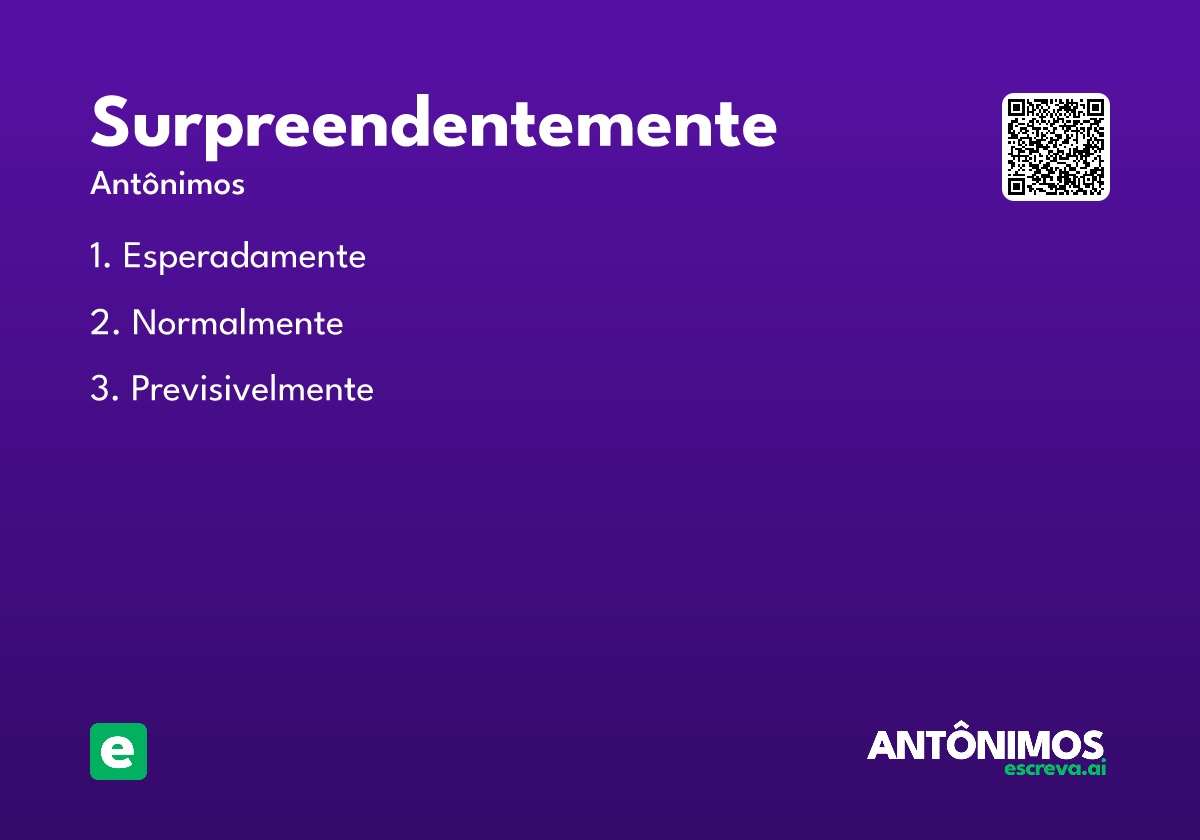 surpreendentemente