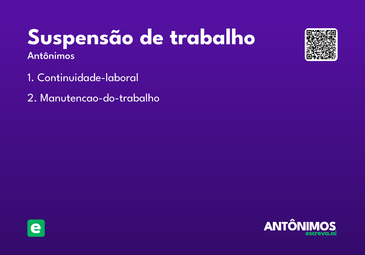 suspensão de trabalho