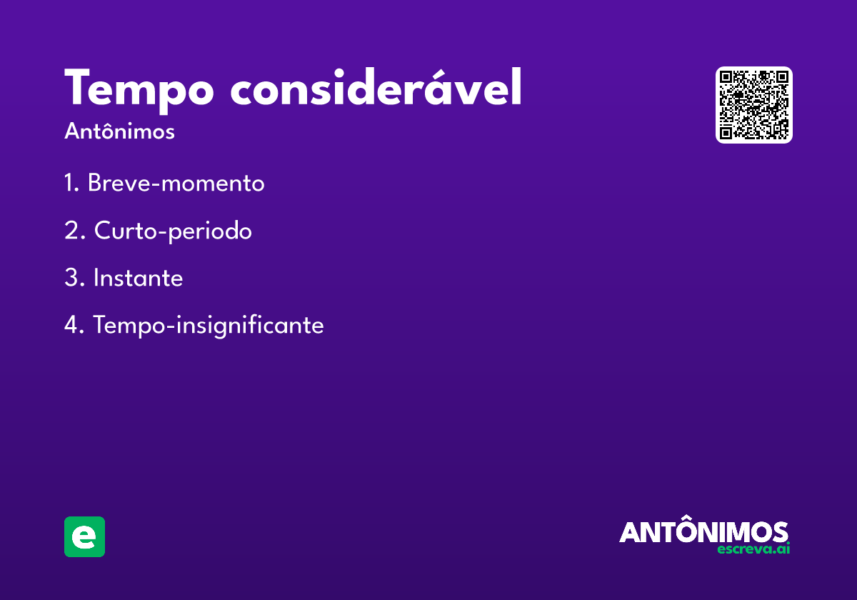 tempo considerável