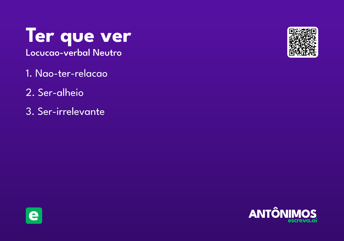 ter que ver