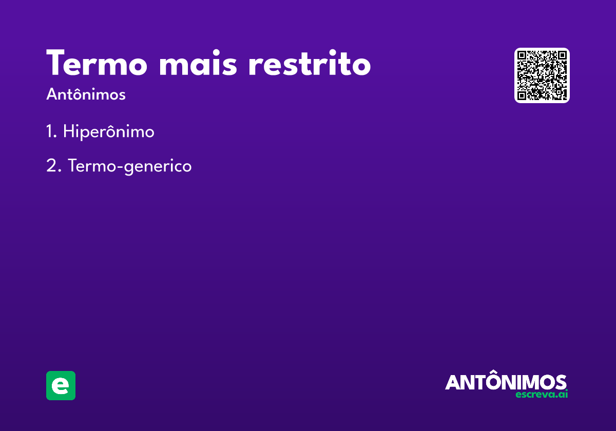 termo mais restrito