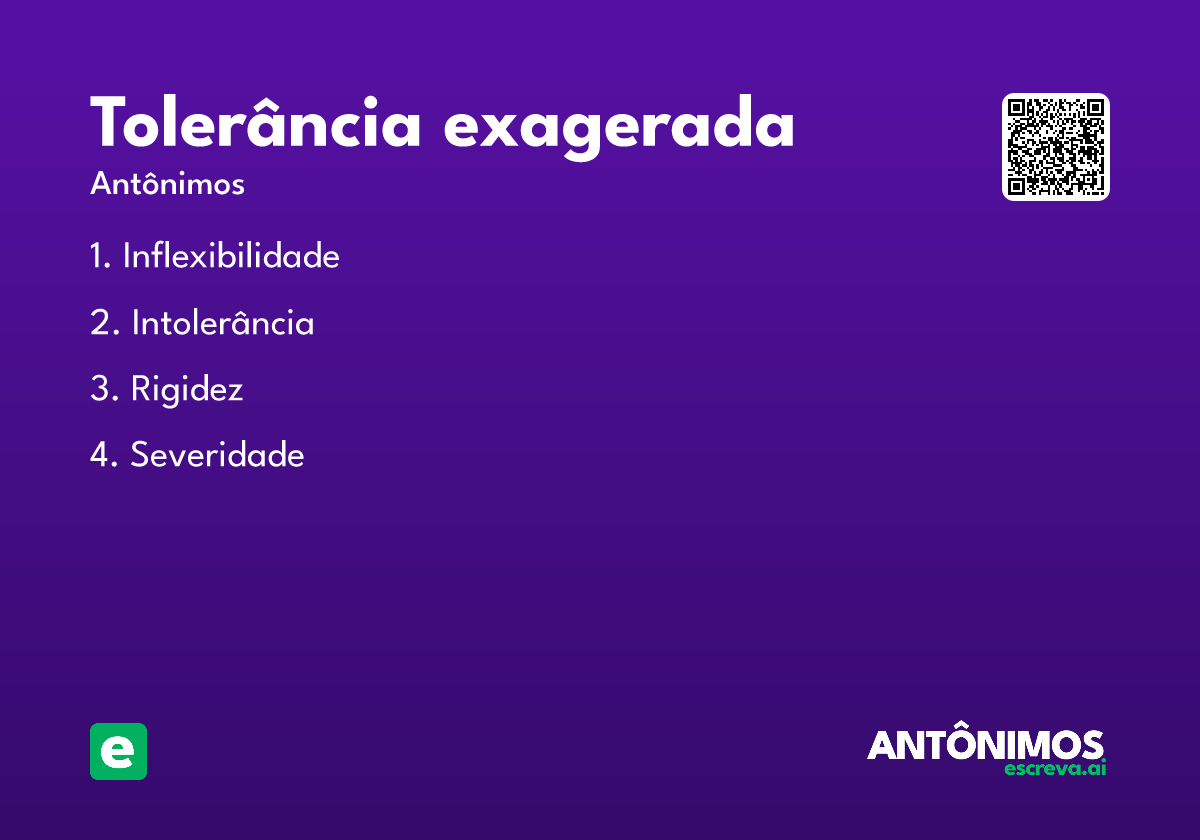 tolerância exagerada