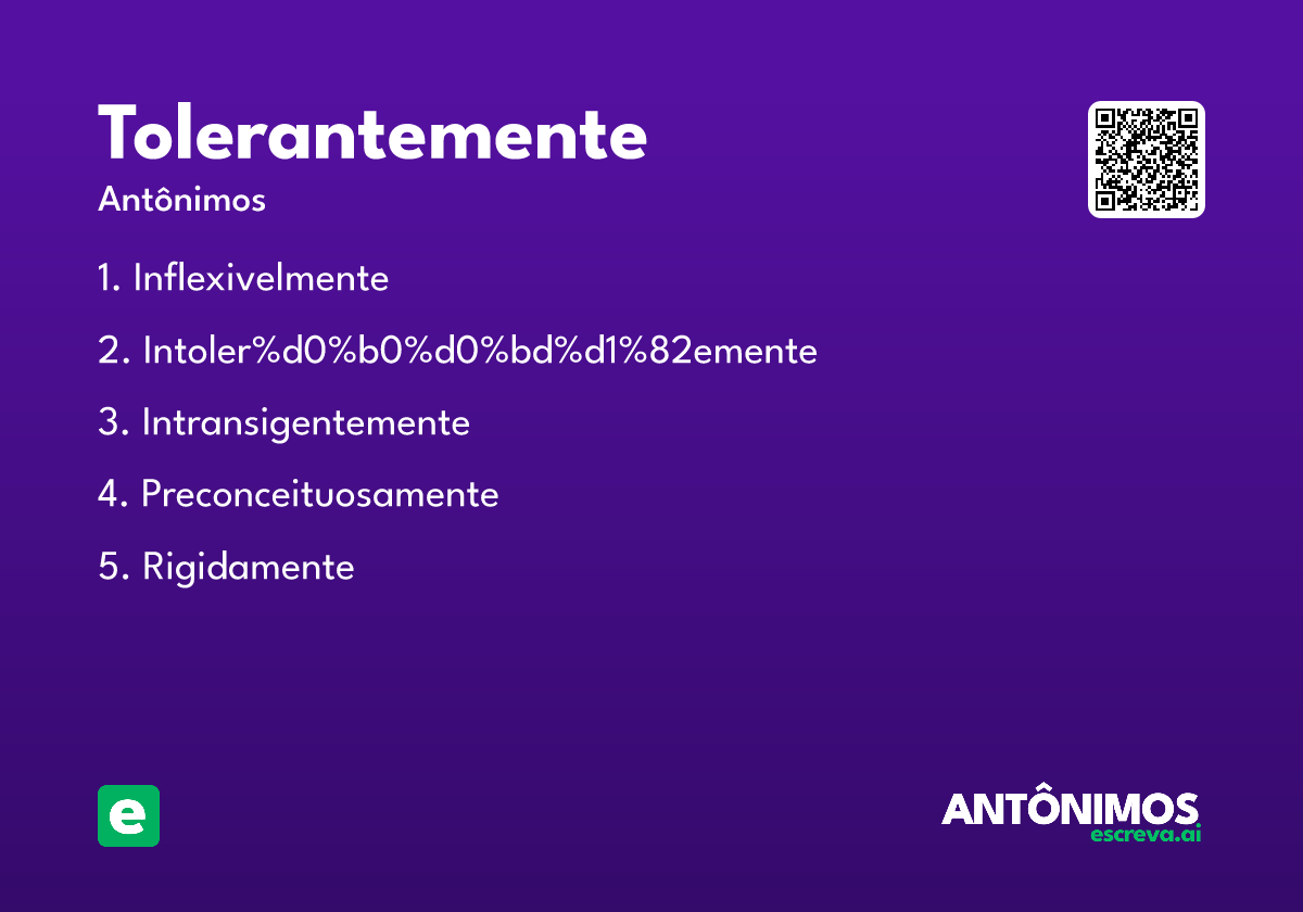 tolerantemente