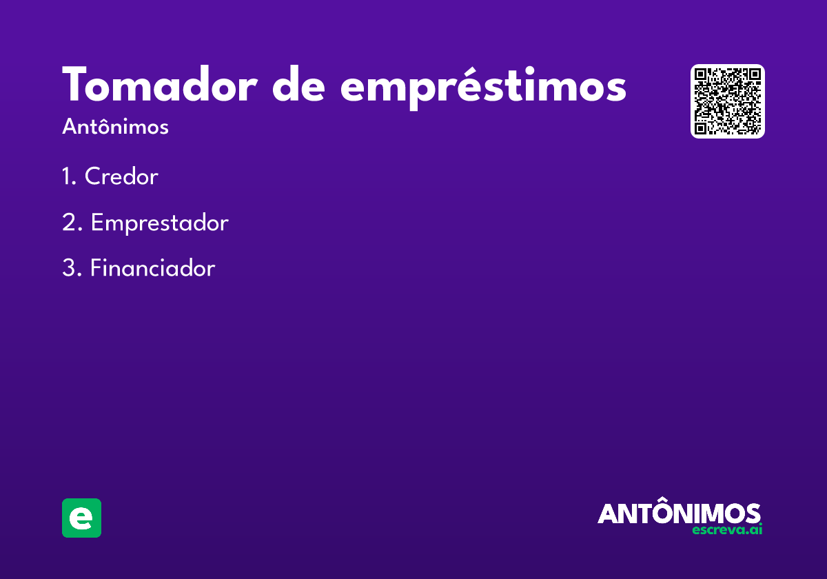 tomador de empréstimos