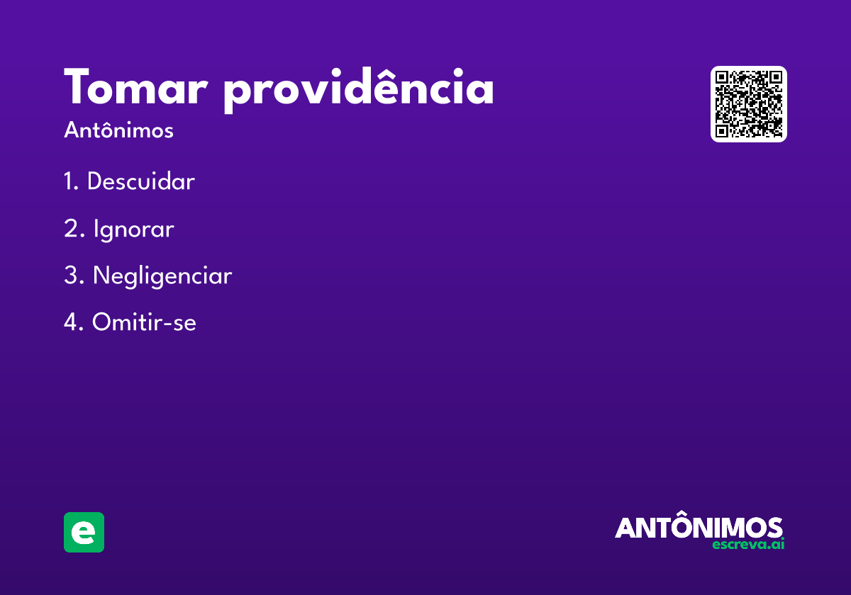 tomar providência
