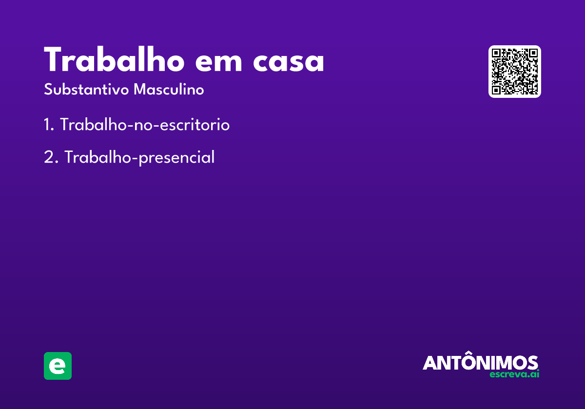 trabalho em casa
