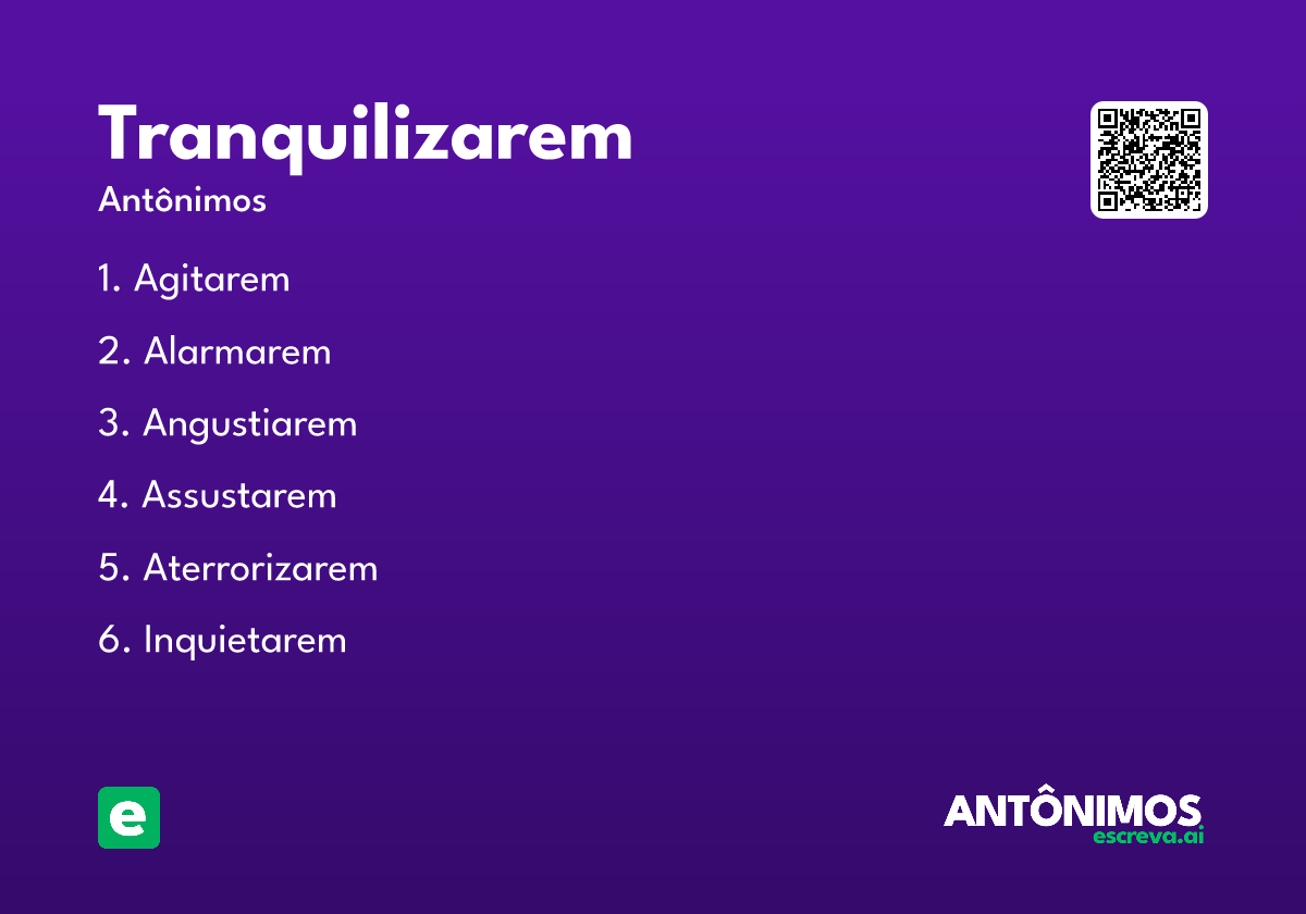 tranquilizarem