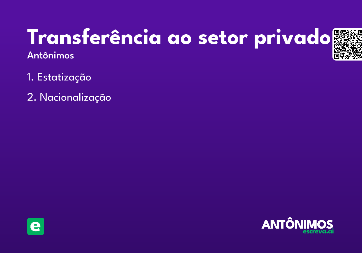 transferência ao setor privado