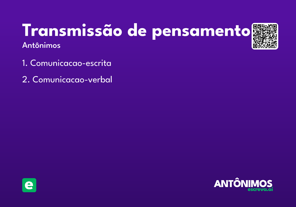 transmissão de pensamento