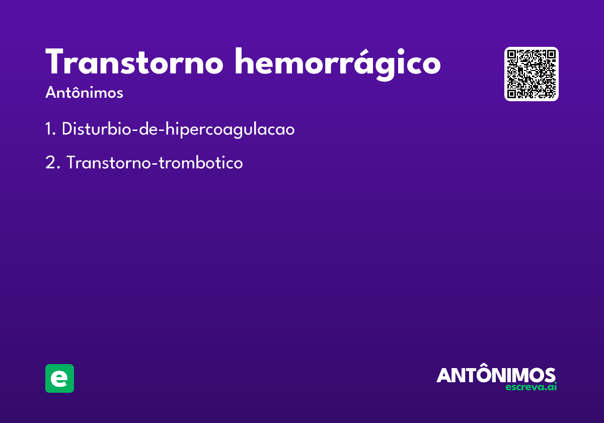 transtorno hemorrágico